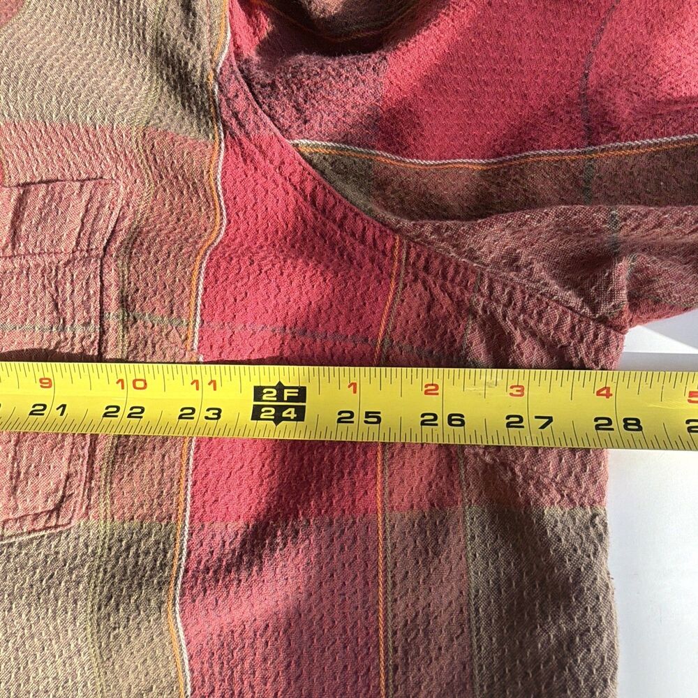 VTG Fashion Bug Plaid Cotton Shirt 30/32 Womens Plus 4X Goblincore Fall Layer - Picture 3 of 7